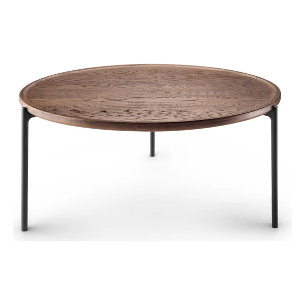 Eva Solo - Savoye Couchtisch, ⌀ 90 x H 42 cm, Eiche geräuchert / schwarz