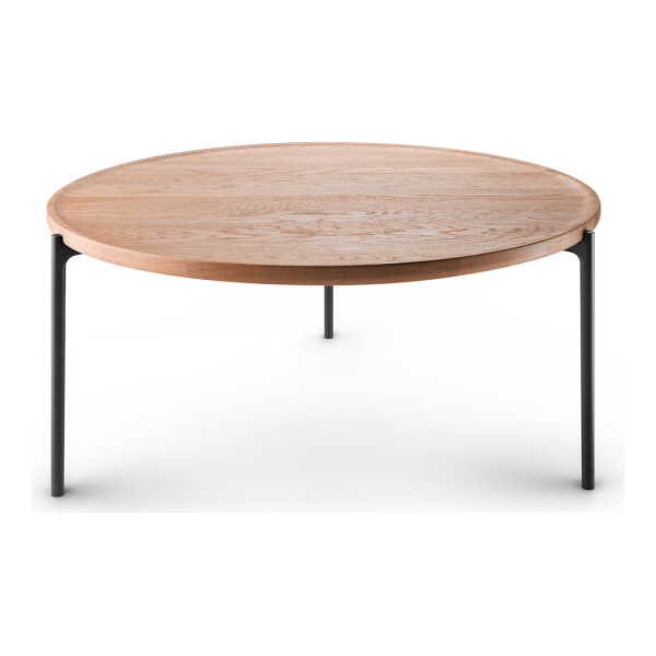 Eva Solo - Savoye Couchtisch, ⌀ 90 x H 42 cm, Eiche natur / schwarz