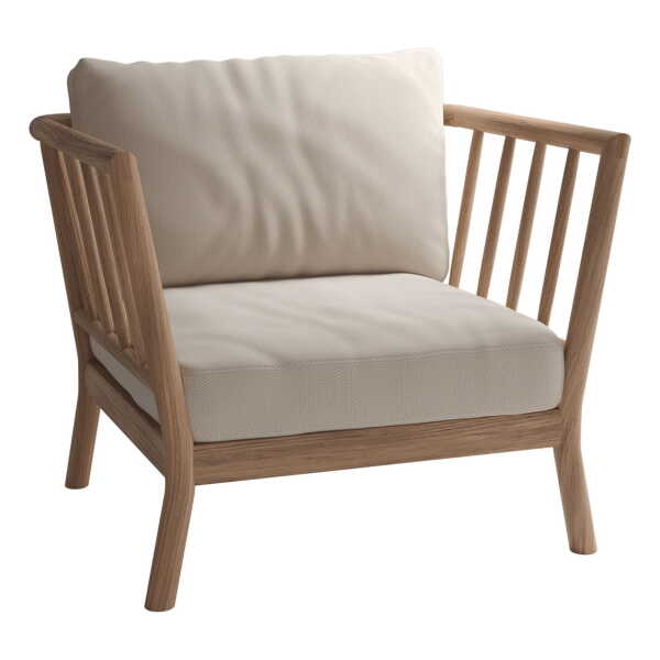 Fritz Hansen - Skagerak Tradition Outdoor Lounge Chair, Teak / light sand