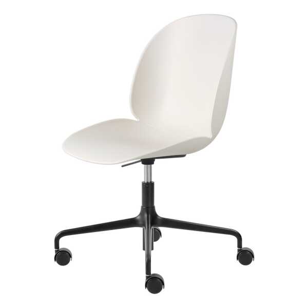 GUBI Beetle Meeting Chair Bürostuhl Alabaster white-black