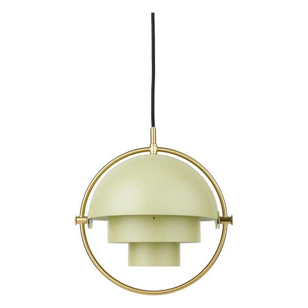 GUBI Multi-Lite Pendelleuchte small Brass-desert sage