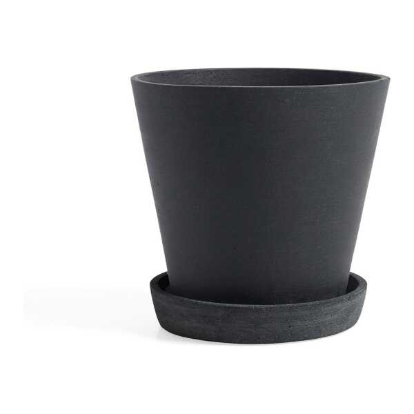 HAY HAY Flowerpot with saucer Blumentopf XL Ø21.5 cm Schwarz