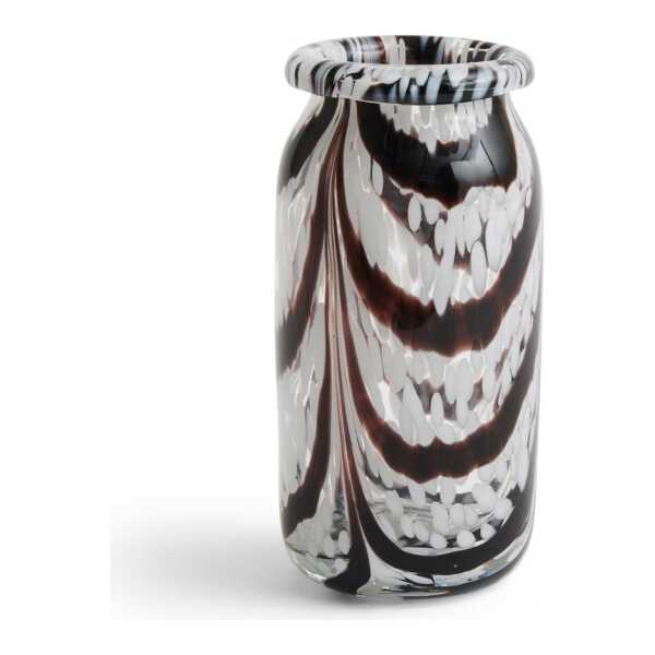 HAY Splash Rollkragen Vase XS 19 cm Coffee and White
