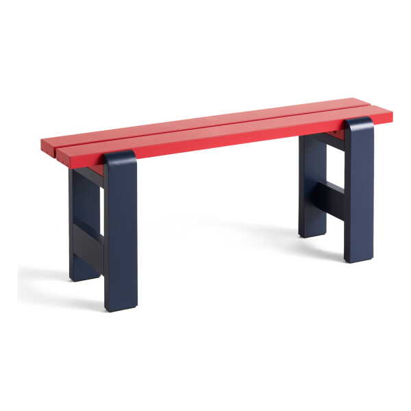 HAY - Weekday Duo Bank, L 111 cm, steel blue / wine red