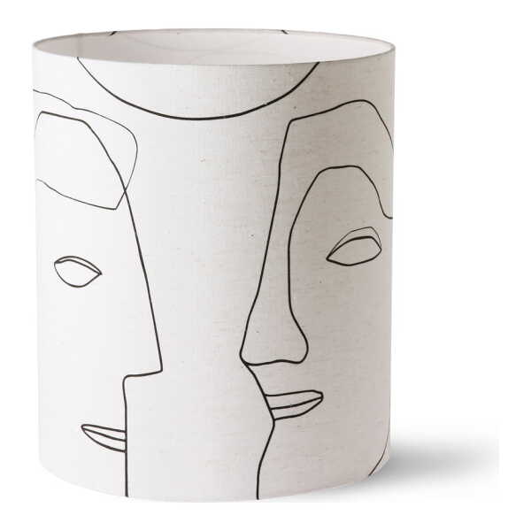 HKliving - Printed Faces Lampenschirm, L