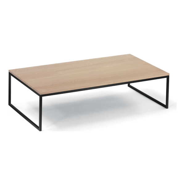 Hans Hansen - Less H 5/2 Couchtisch, Kufengestell schwarz / Eiche massiv