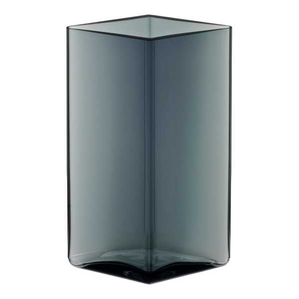 Iittala Ruutu Vase 11,5 x 18cm Grau
