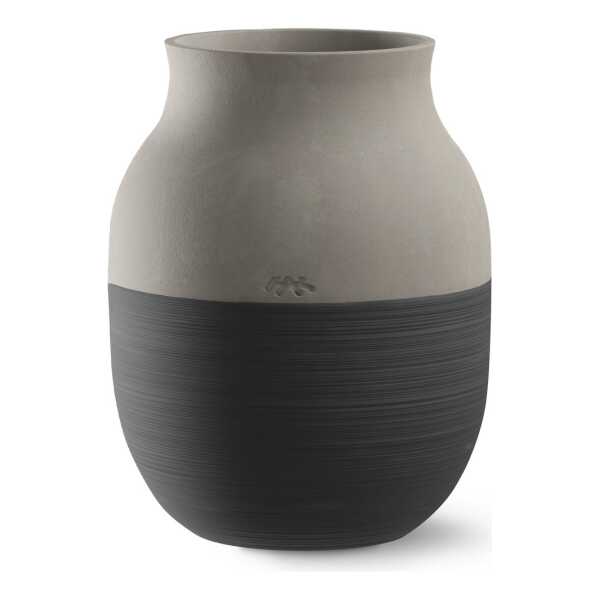 Kähler Omaggio Circulare Vase H20 cm Anthrazitgrau