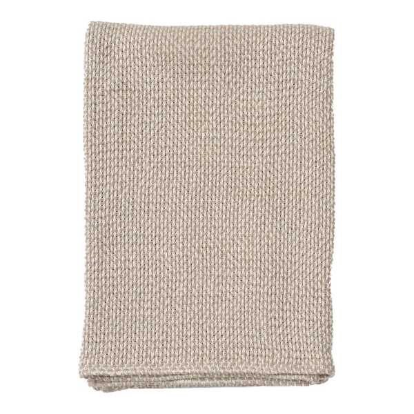 Klippan Yllefabrik Basket Baumwolldecke 130 x 180cm Beige