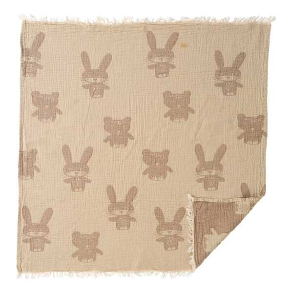 Klippan Yllefabrik Bunny&Bear Decke 75x90 cm Grey