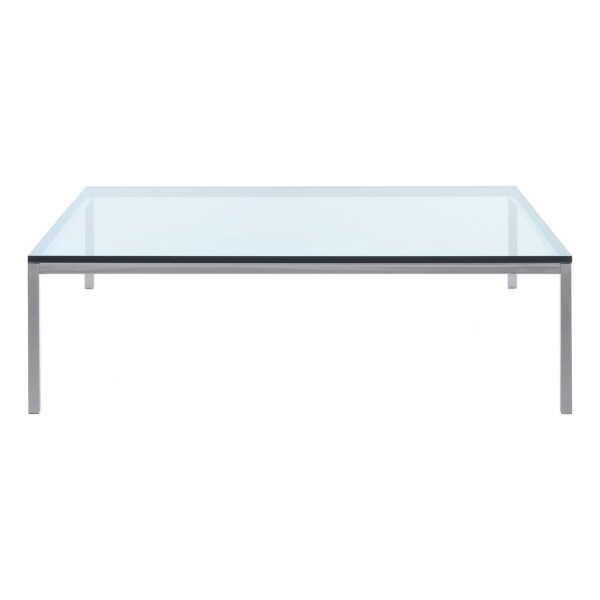 Knoll - Florence Couchtisch, 120 x 120 cm, Kristallglas