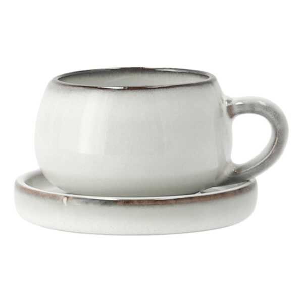 Lene Bjerre Amera Espressotasse mit Untersetzer White sands