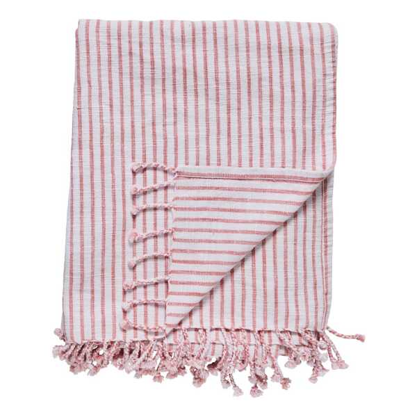 Lene Bjerre Olivia Decke 130x170 cm Off White-Dark Coral