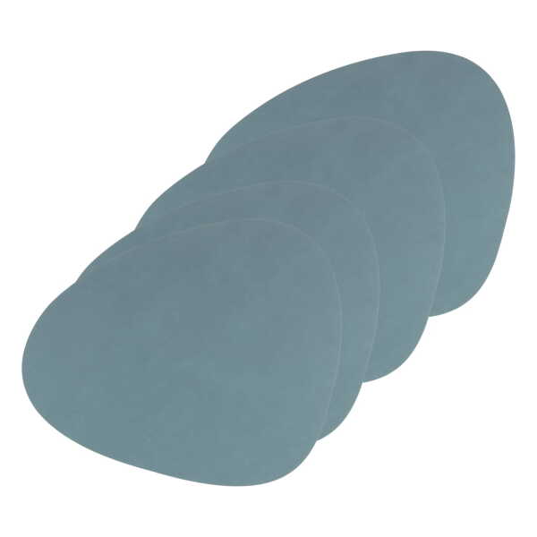 LindDNA - Tischset Curve L, Nupo hellblau (4er-Set)
