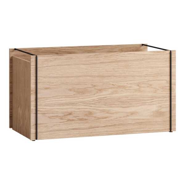MOEBE Aufbewahrungsbox Eiche 33 x 60 cm Wood, Black