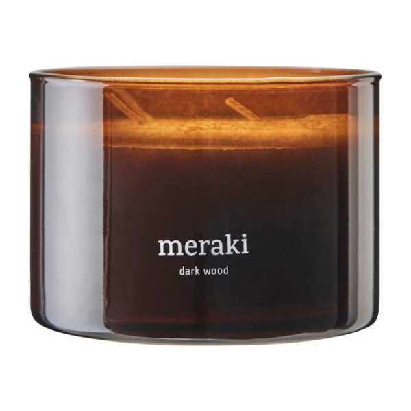 Meraki Meraki Duftkerze, 60 Stunden Dunkles Holz
