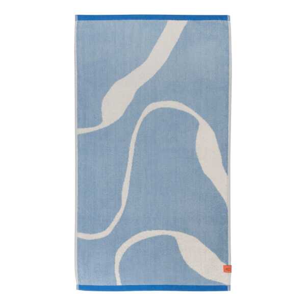 Mette Ditmer Nova Arte Badetuch 70x133cm Light blue-off-white