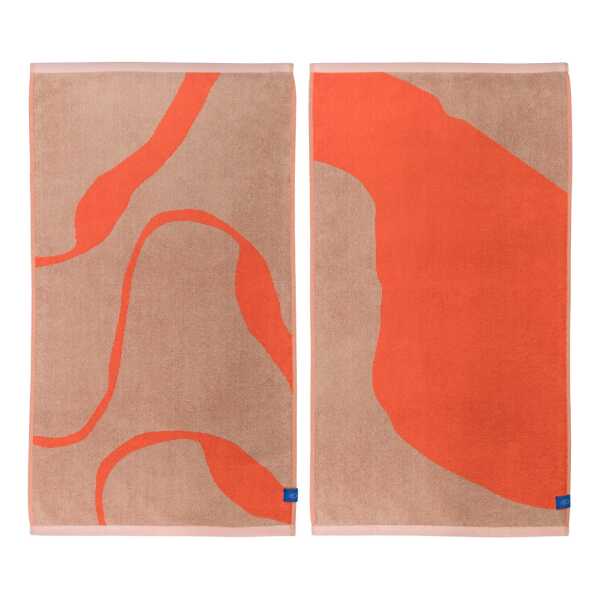 Mette Ditmer Nova Arte Gästehandtuch 40x55cm 2er Pack Latte-orange