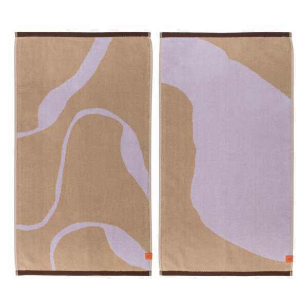 Mette Ditmer Nova Arte Gästehandtuch 40x55cm 2er Pack Sand-lilac
