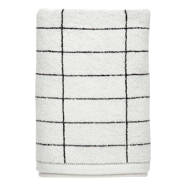 Mette Ditmer - Tile Badetuch 70 x 140 cm, schwarz / off-white