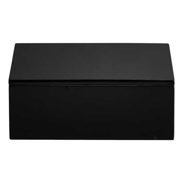 Mojoo Lux lackierte Aufbewahrungsbox 19x19x7 cm Black