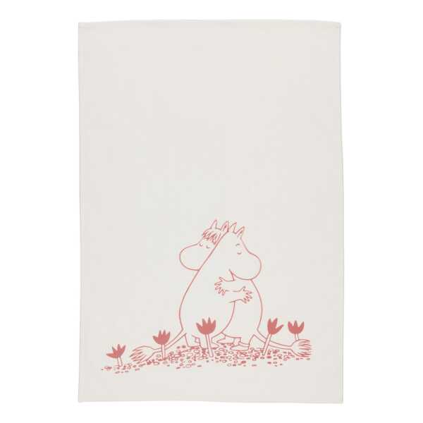 Moomin Arabia Mumin Geschirrtuch 50x70 cm Liebe weiß