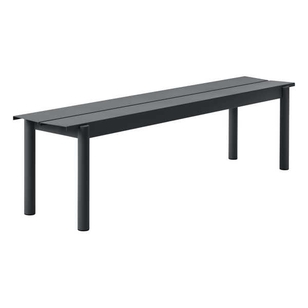 Muuto - Linear Steel Bank 170 cm, schwarz