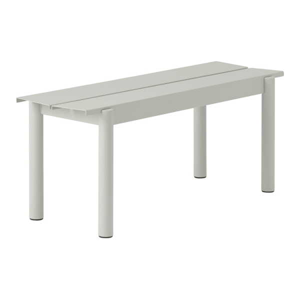 Muuto - Linear Steel Bank Outdoor, 110 cm, grau