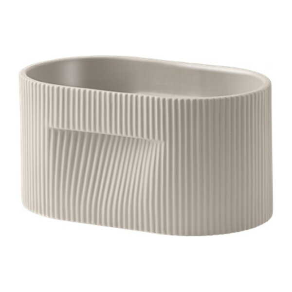Muuto - Ridge Blumentopf, H 13 cm, beige