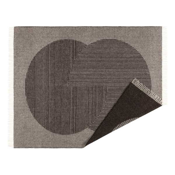NJRD Circles Wolldecke 130 x 185cm Braun