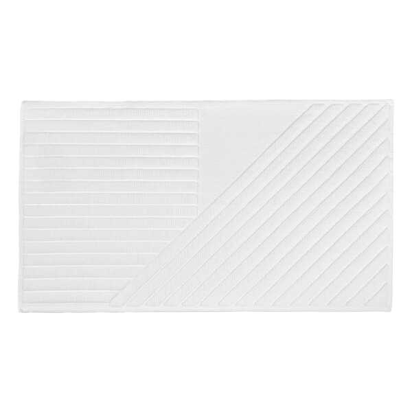 NJRD Stripes Badezimmerteppich 50 x 90cm Weiß