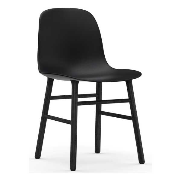 Normann Copenhagen Form Stuhl schwarze Beine Schwarz