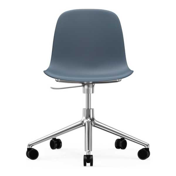 Normann Copenhagen Form chair drehbar, 5W Bürostuhl Blau, Aluminiumrollen