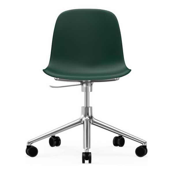 Normann Copenhagen Form chair drehbar, 5W Bürostuhl Grün, Aluminium, Rollen