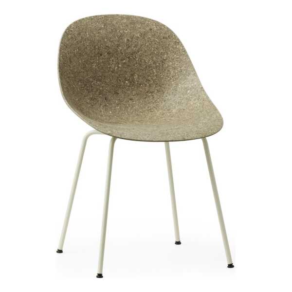 Normann Copenhagen Mat Chair Stuhl Seaweed-cream steel
