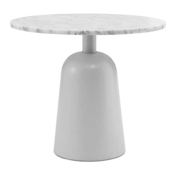 Normann Copenhagen - Turn Couchtisch ⌀ 55 cm, Marmor / weiß
