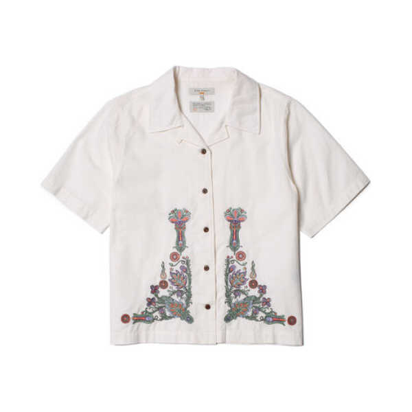 Nudie Jeans Lockere Bluse - Moa Floral - aus Bio-Baumwolle