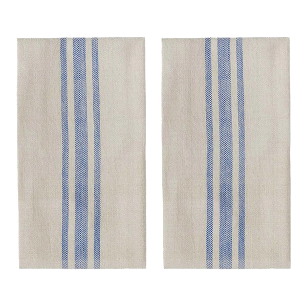 OYOY Linu Geschirrtuch 2er-Pack Blue
