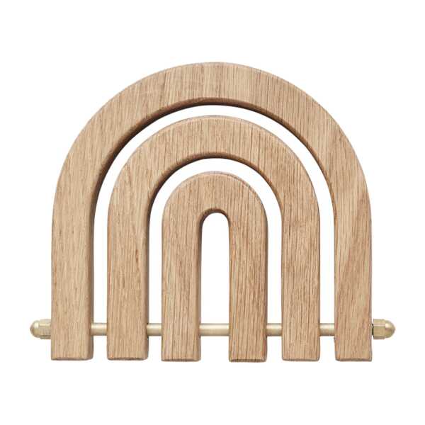 OYOY Rainbow Holz Topfuntersetzer Natur