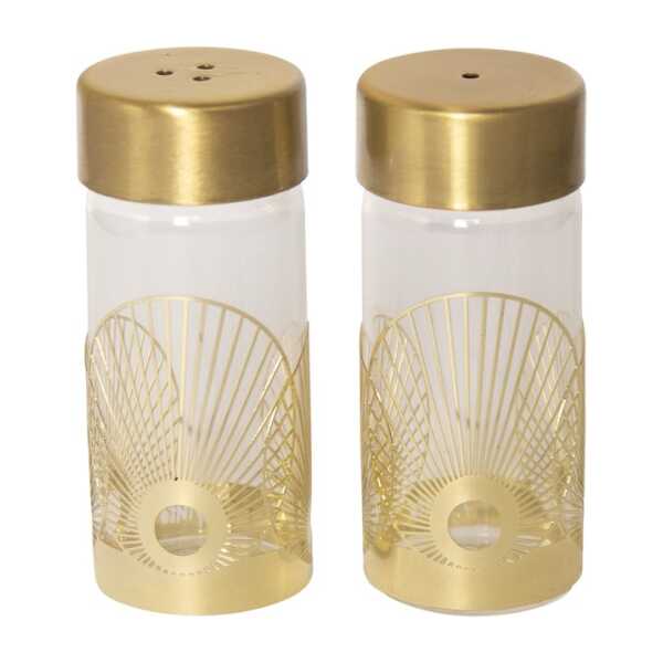 Pluto Design Sun Salz-und Pfeffermühle Gold-Glas