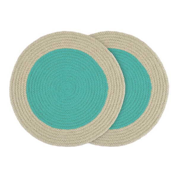 Remember - Baumwoll-Tischsets, mint (2er-Set)