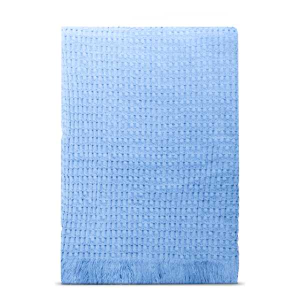 Rug Solid Stockholm Baumwolldecke 130x180cm Millenium blue