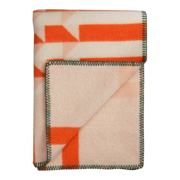 R⌀ros Tweed - Kvam Wolldecke 200 x 135 cm, orange