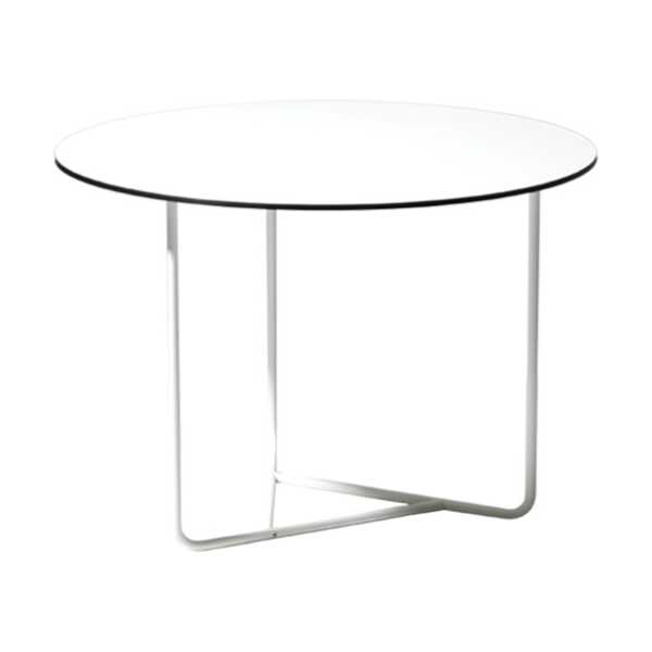 SMD Design Tellus Beistelltisch Weiß, Gestell weiß, h44 d64