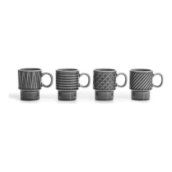 Sagaform Coffee & More Espressotasse 4er Pack Grau