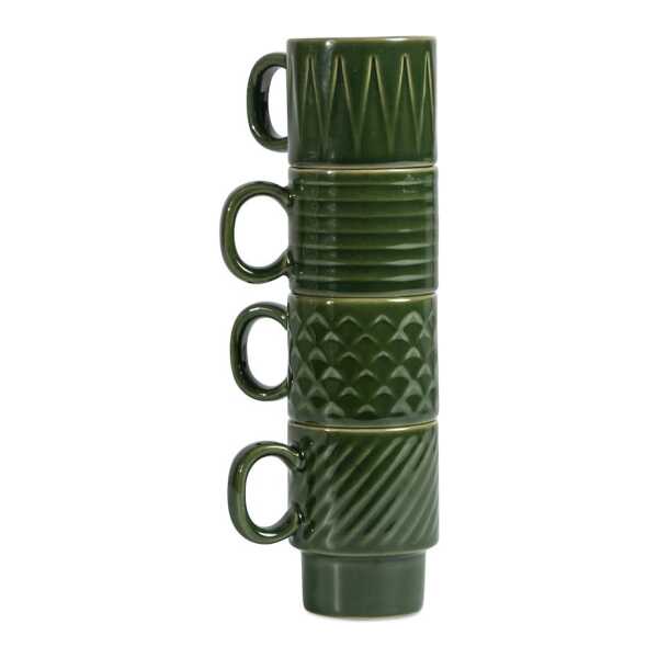 Sagaform Coffee & More Espressotasse 4er Pack Grün