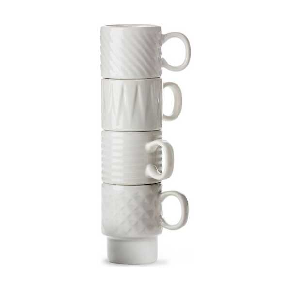 Sagaform Coffee & More Espressotasse 4er Pack Weiß
