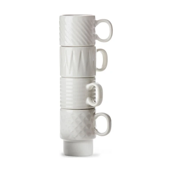 Sagaform Coffee & More Espressotasse 4er Pack Weiß