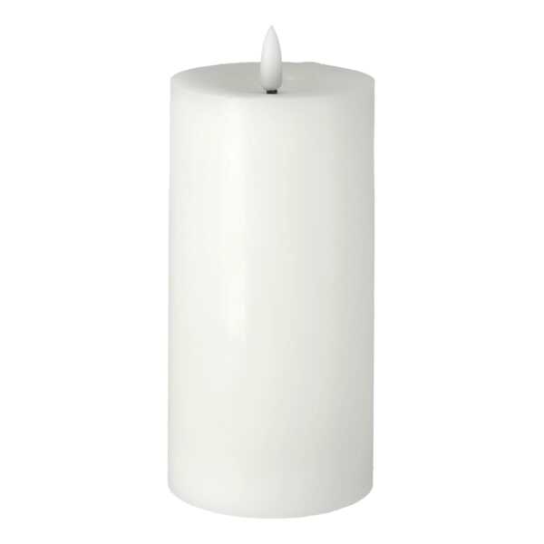 Scandi Essentials Bright Melt Blockkerze LED 17,5 cm Weiß