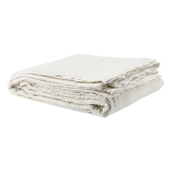 Scandi Living Breeze Tagesdecke 260 x 260 cm Off white